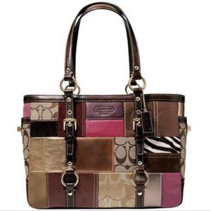 COACH 2004 limited edition Holiday patchwork tote purse handbag